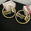 Custom Name Twist Hoops