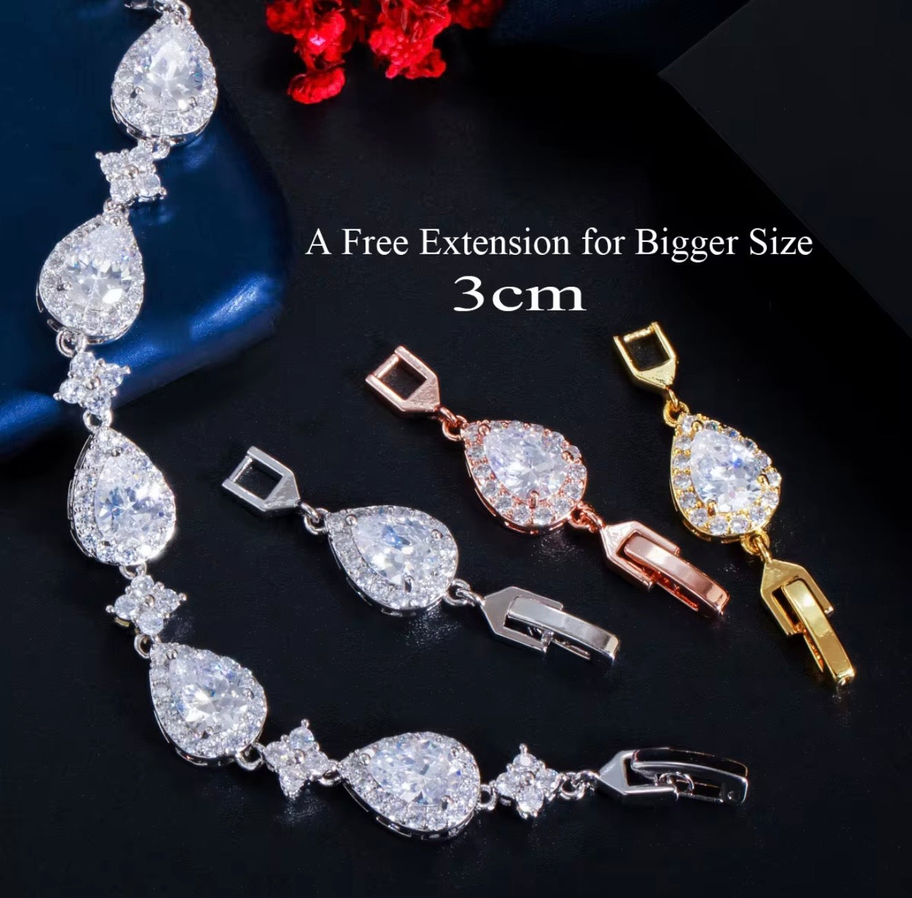 Forever Yours Icy Pear Bracelet