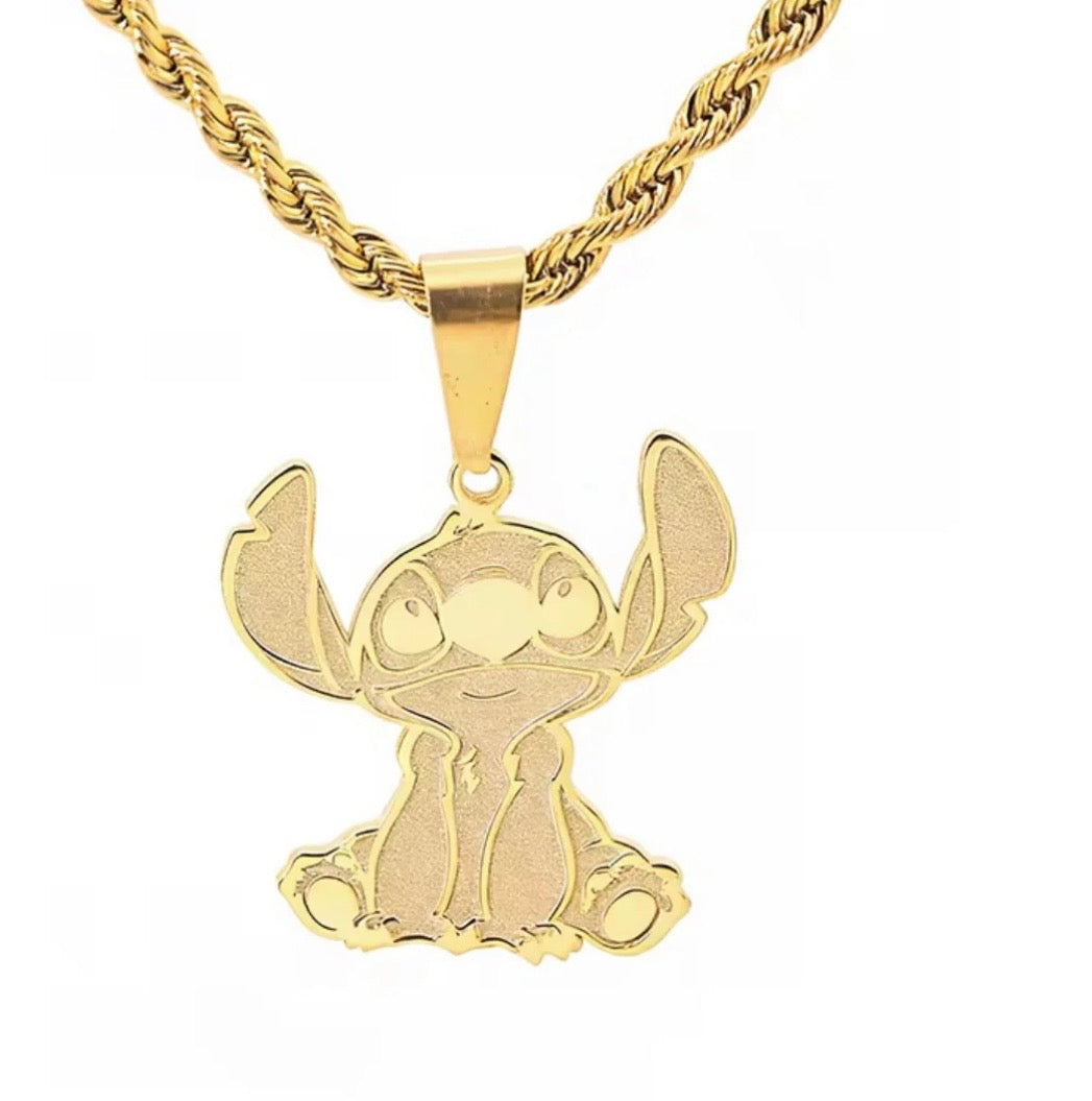 Y2K Alien Babe Necklace Pendant