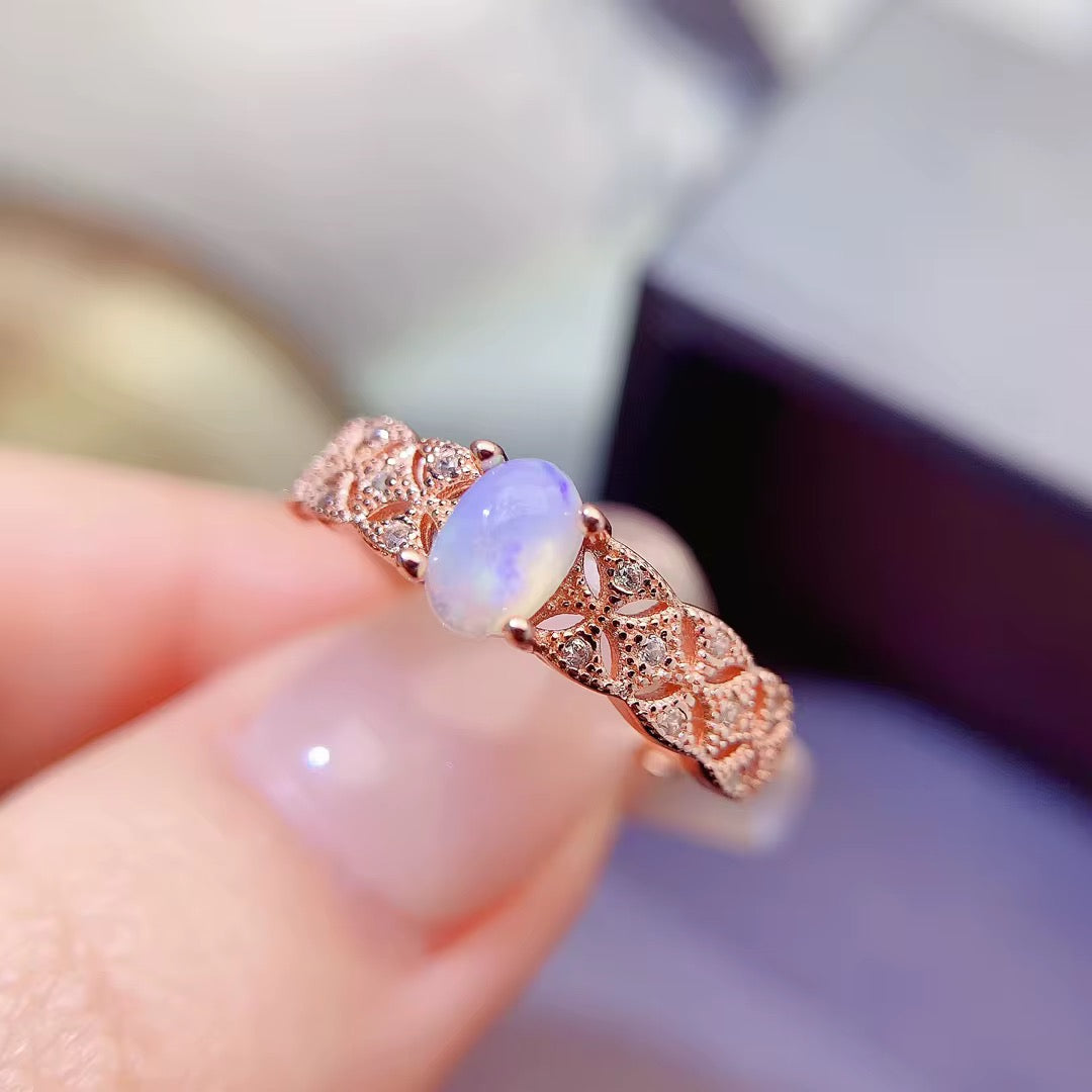 Opal Statement Ring (Rose Gold)