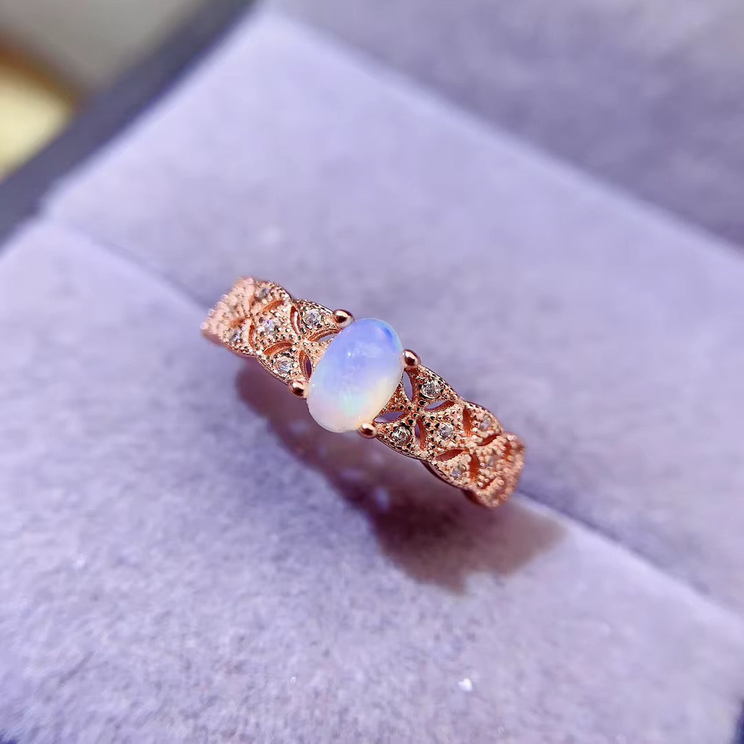 Opal Statement Ring (Rose Gold)