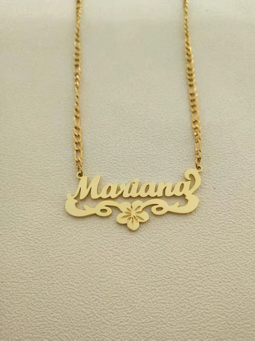 Flower nameplate necklace🌸