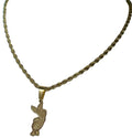 Golden Piglet Pendant Necklace