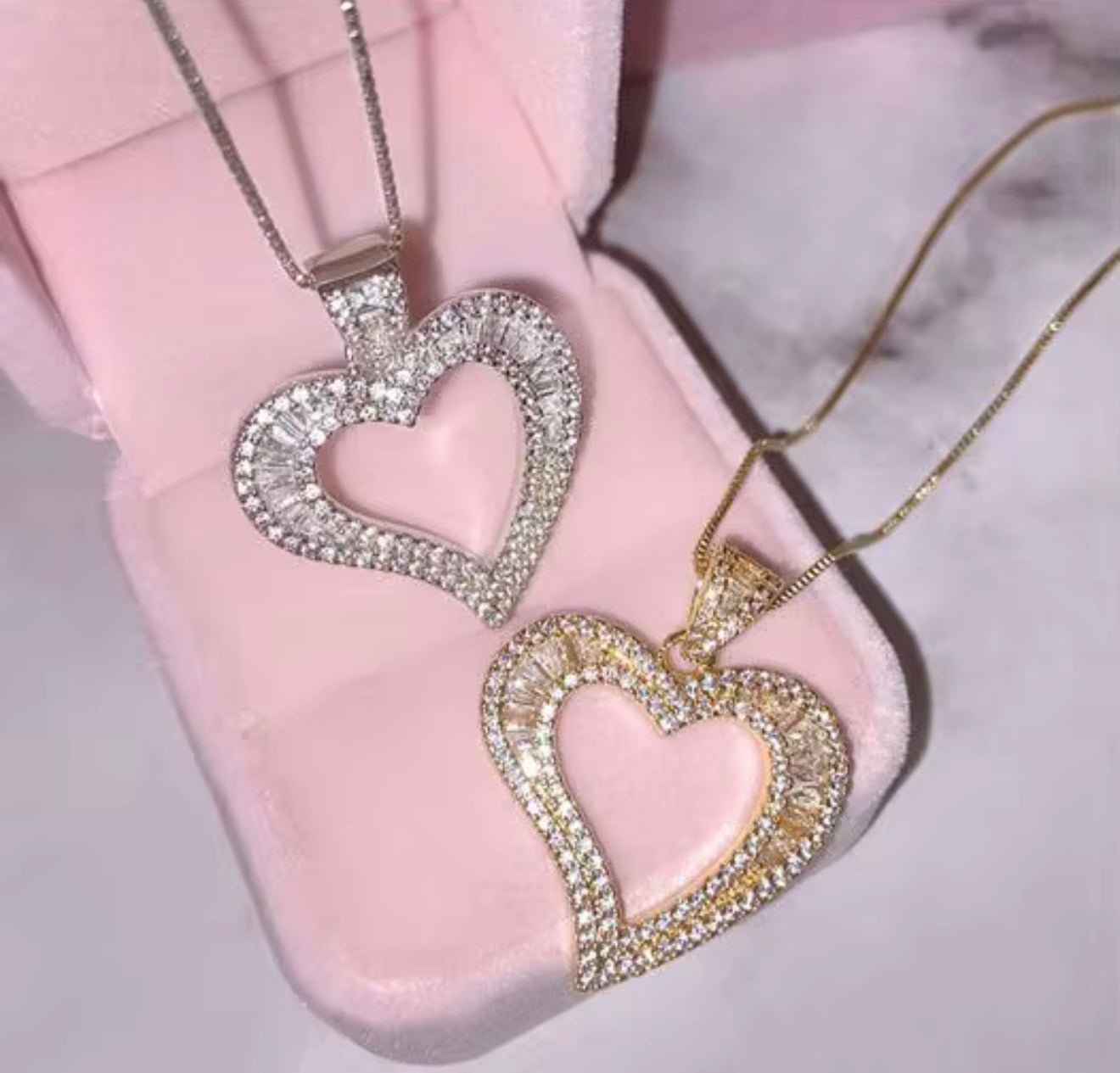 Soft Love Open-Heart Pendant Necklace