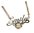 Golden Giggles Custom Nameplate Necklace