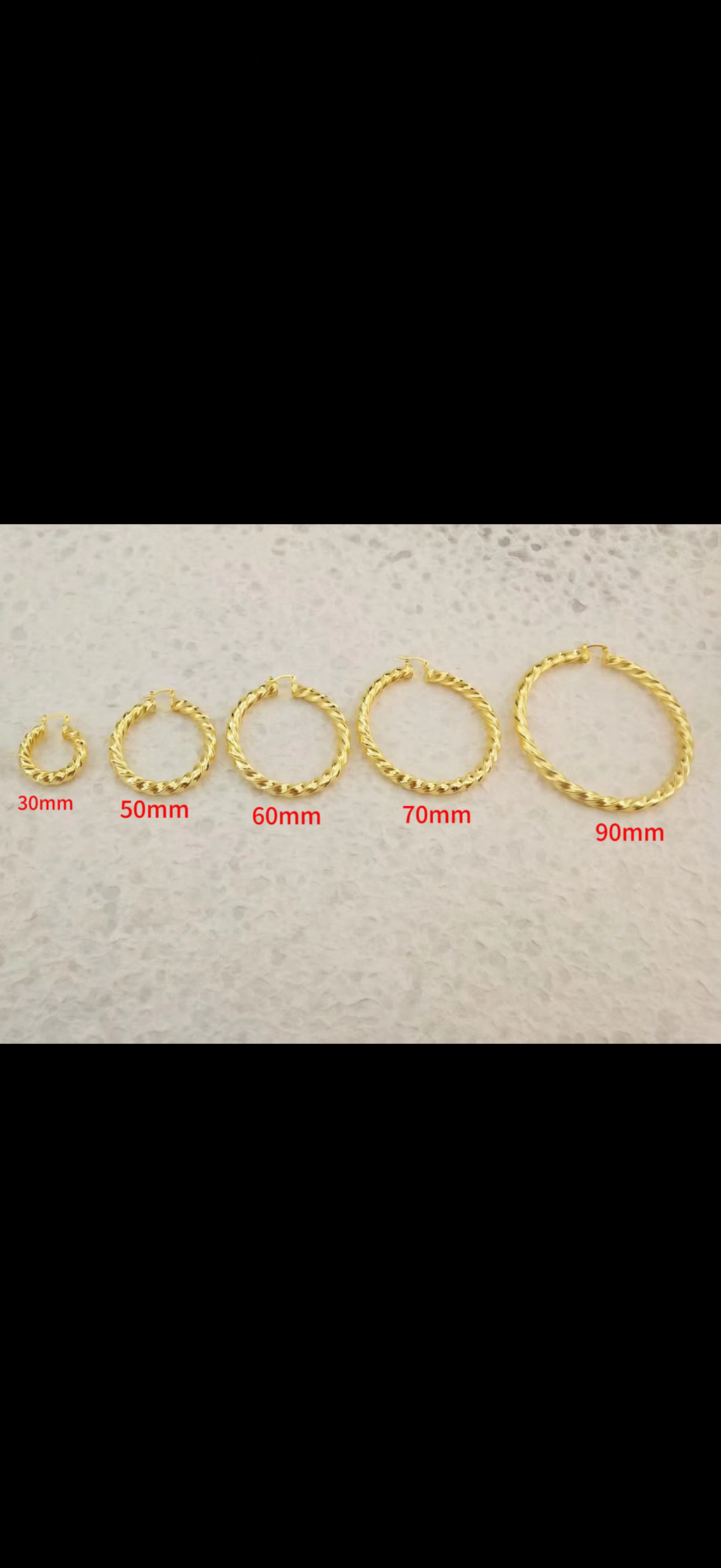 Custom Name Twist Hoops