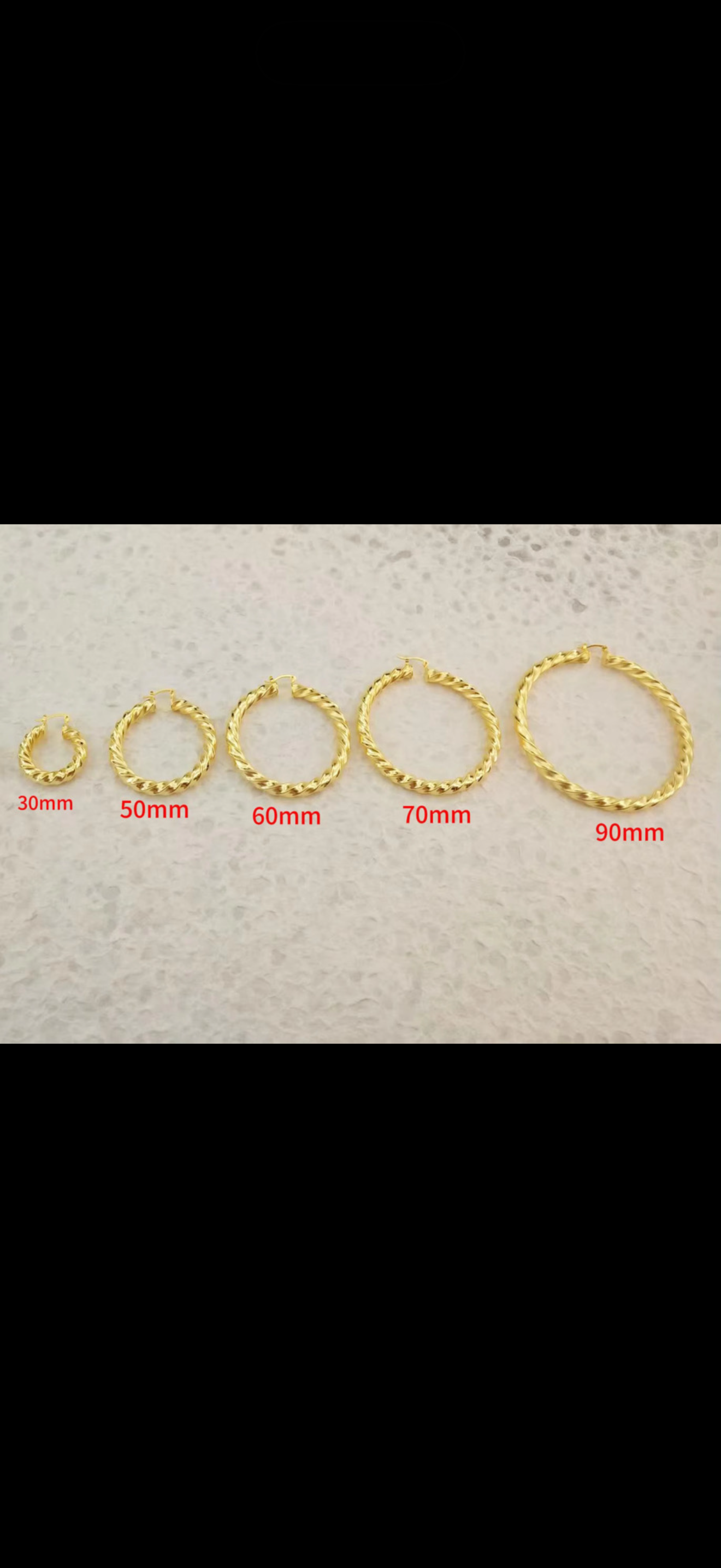 Custom Name Twist Hoops