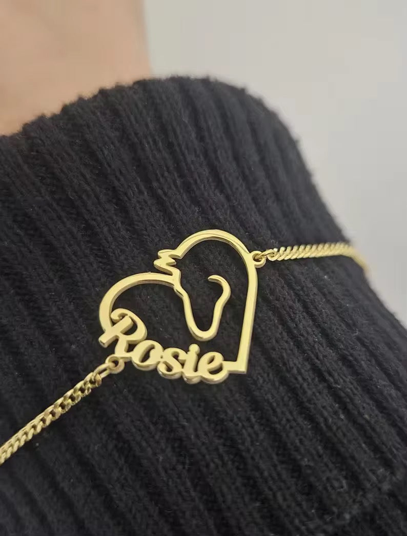 Custom Horse Name Bracelet
