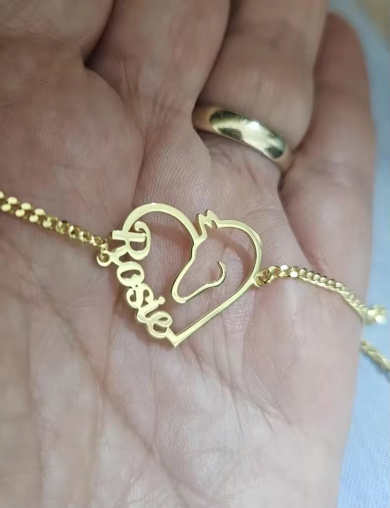 Custom Horse Name Bracelet
